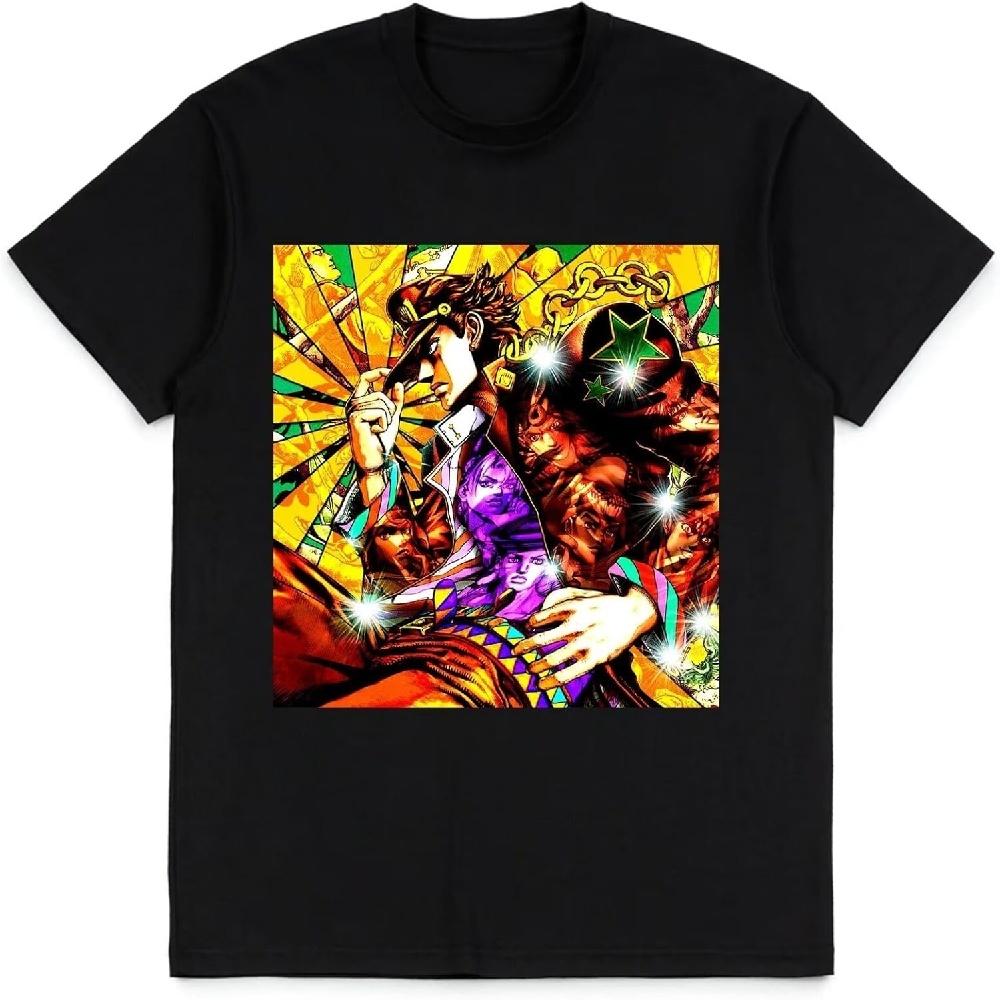 

JoJo s Bizarre Adventure Shirt Merch Poster Manga t Shirt Men Kids Women 3D Print t-Shirts Cotton Black tee Shirt XXXXXL чорний