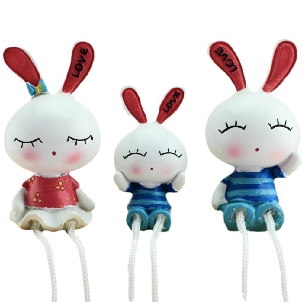

3 шт. Ремісничі вироби зі смоли, ляльки з висячими ніжками, подарунок, милі ляльки, які висять на ніжках, нова лялька-зайчик, сад