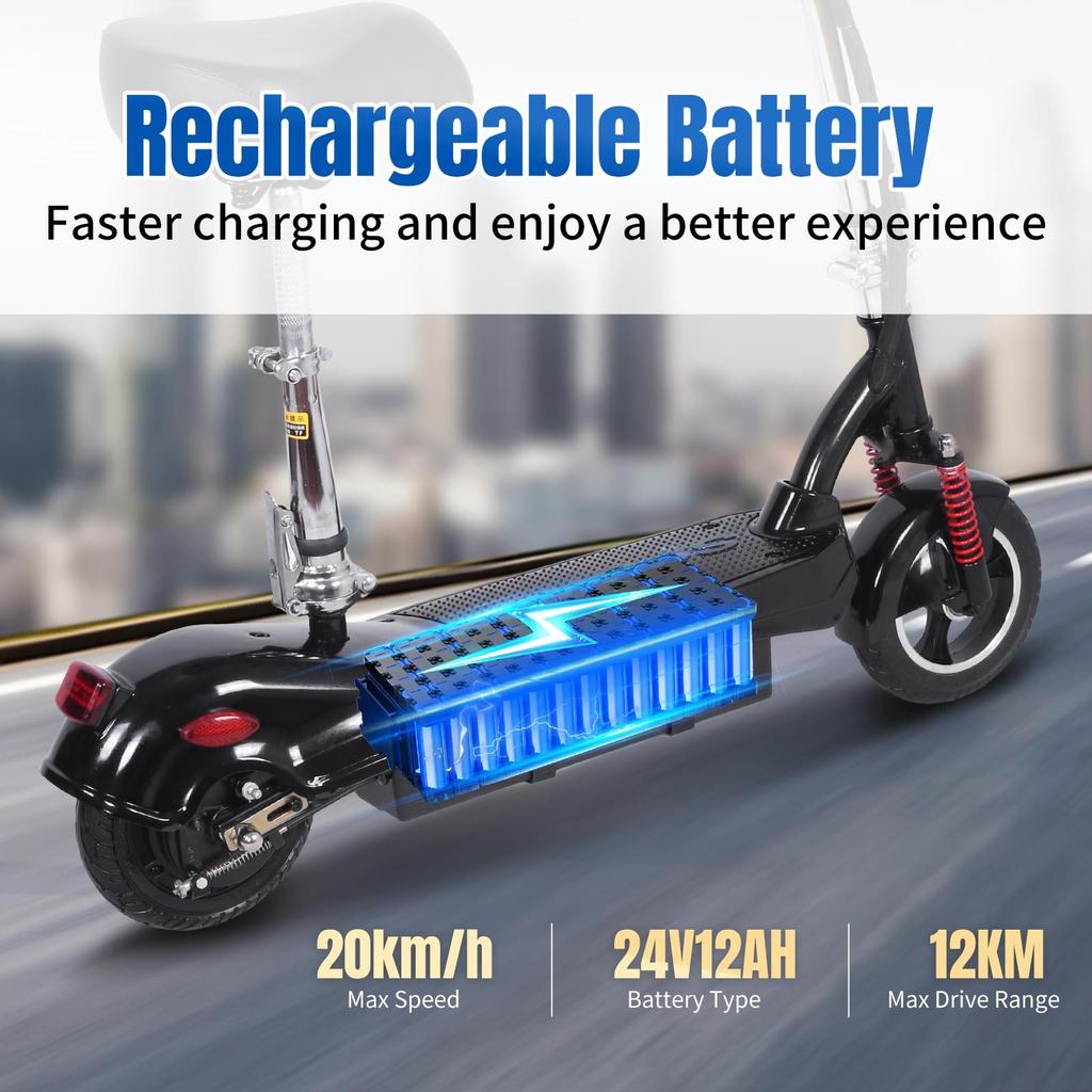 Elektroroller - 350W Motor - 12km Reichweite - geeignet für Erwachsene und Jugendliche