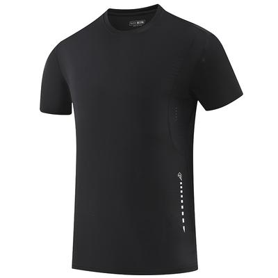Sport Kurzarm Schnelltrocknendes T-Shirt für Herren Sommer Freizeit Lauf-Top, Atmungsaktives Lockeres T-Shirt