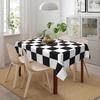 Black White Checkerboard Waterproof Rectangle Tablecloth Kitchen Dinning Table Decor Washable Holiday Party Wedding Decorations