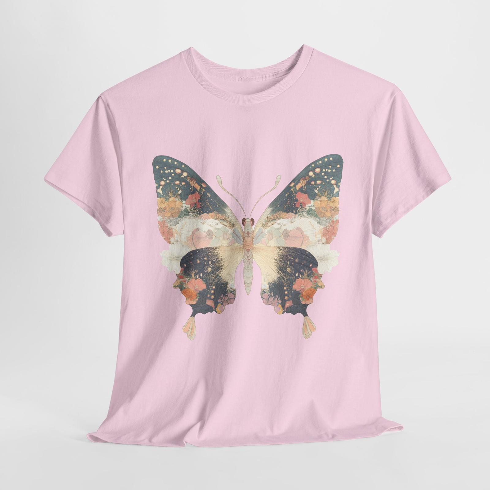 бабочка красивая футболка | футболка Сакура Япония | эстетичная футболка с бабочкой S