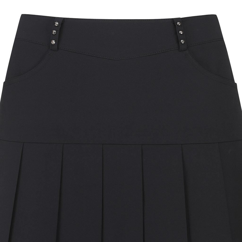 ANEW GOLF Women Biglogo Pleats Skirt_Bk