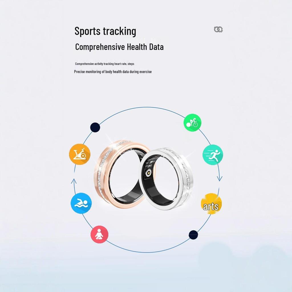 DaringV6 Smart Ring: Multifunctional Sports Pedometer with Heart Rate and Sleep Monitoring