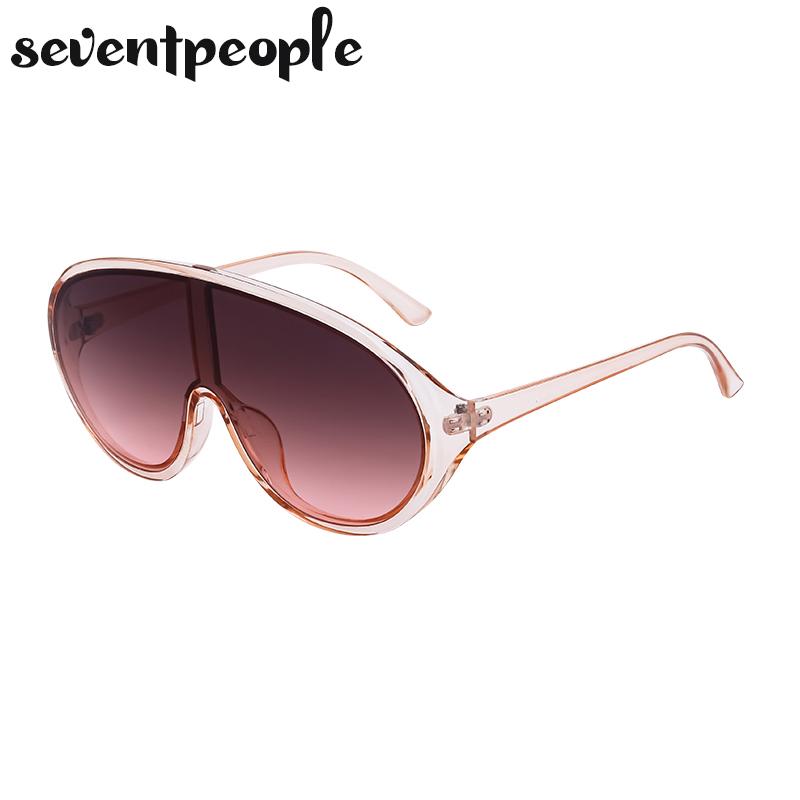 Oversized Shield Sunglasses Women Men  Luxury Brand Designer Fashion One-Piece Sun Glasses For Female Punk Big Frame Shades