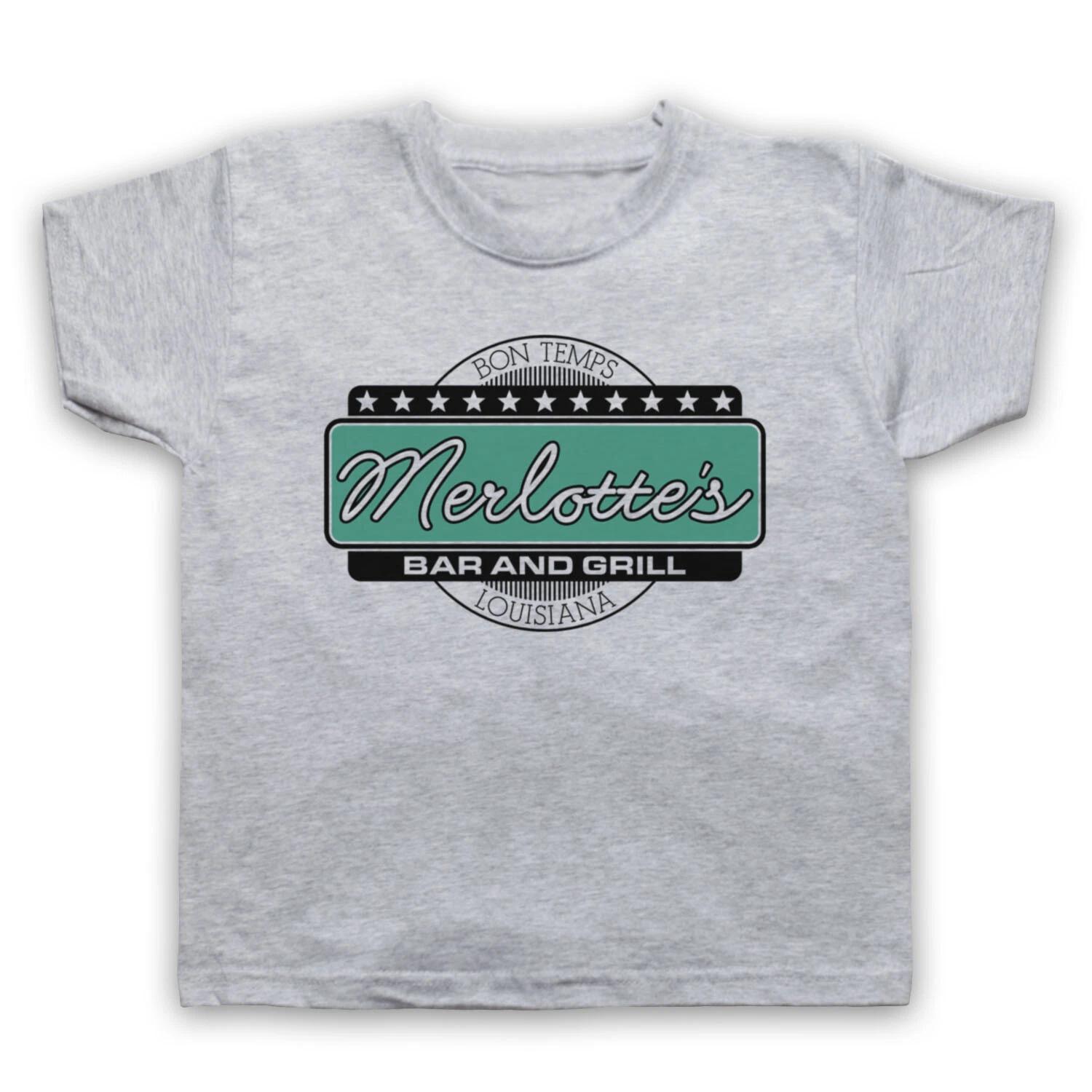 BAR AND GRILL UNOFFICIAL MERLOTTES TRUE BLOOD VAMPIRE KIDS CHILDS Boys Baby Children T-shirt 150