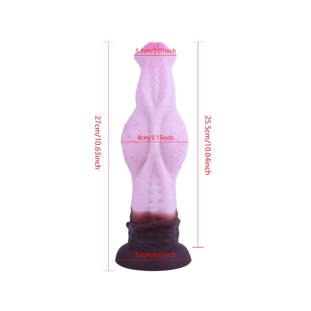 Men's Alien Silicone Penis Sleeve Horse Design Heating Foreplay Toy