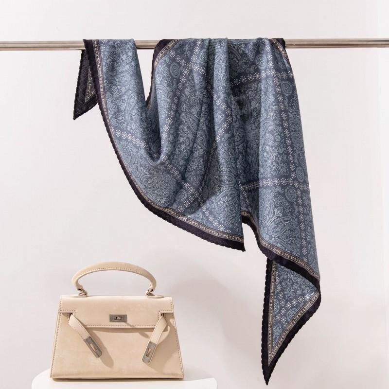 Silk Wool Scarf Fashion Versatile Wrap Shawl Neck Headband Bag Accessory