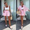 Western Style New Fashion Casual Loose Short sleeve Shirts Shorts Set Shirt Shorts Suit Set