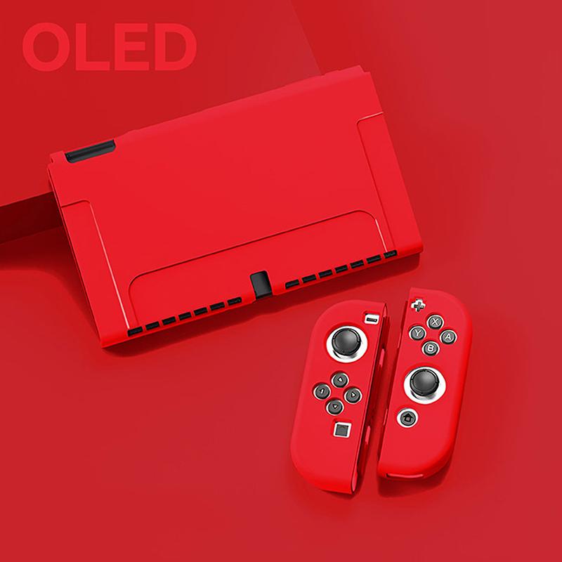 Protective Case Compatible With  Switch Oled Console And Joy-Cons, Switch Can Be Inserted In Dock With Shell