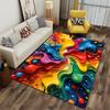 Abstract Rainbow Swirl Colorful Art Carpet for Home Decoration Suitable for use as an anti-slip for living room bedroom sofas
