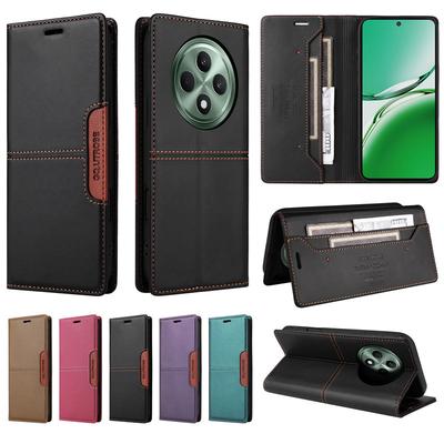 Magnetic Wallet Anti-theft Leather Case For OPPO Reno12 FS F Reno 12F 12 Pro 5G Reno12F Pouch Card Holder Phone Book Flip Cover