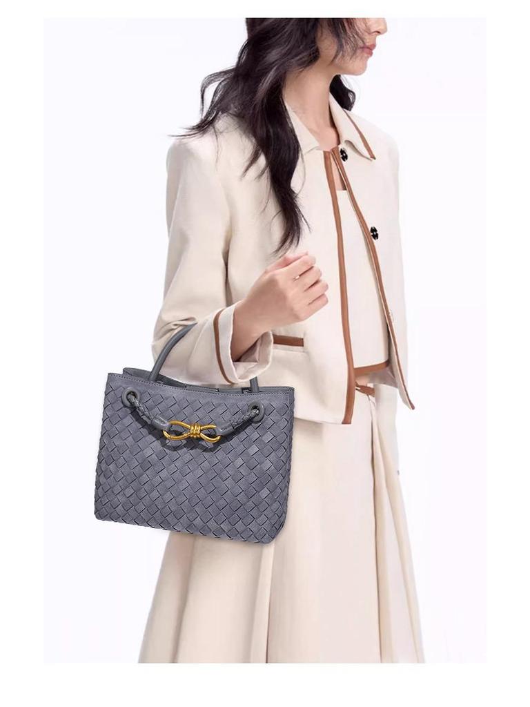 Evropská a americká retro matná ručně tkaná crossbody a taška přes rameno