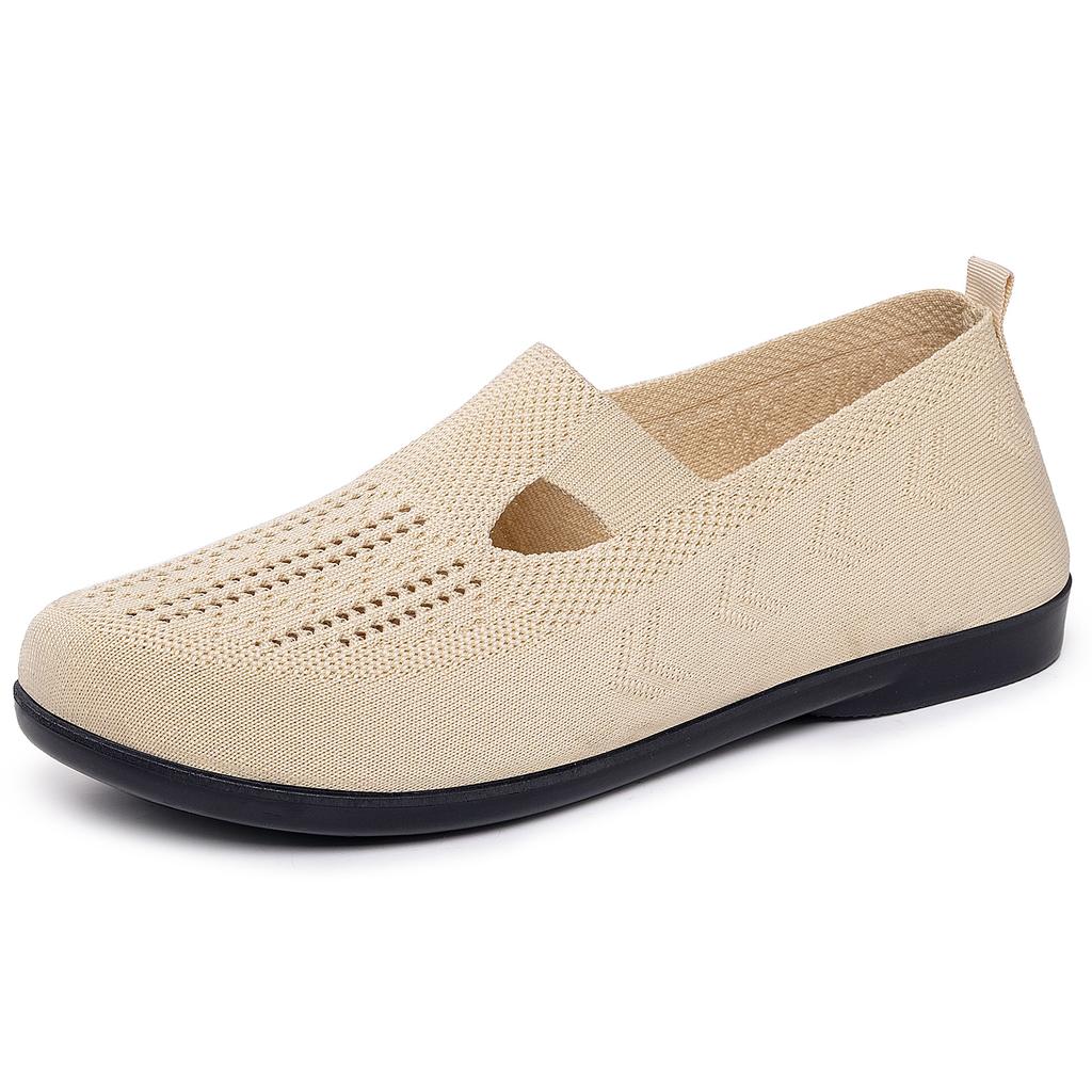 Casual Shoes Women Spring Versatile Breathable Mesh Shoes Soft Bottom Elderly Slip On Mom Shoes Casual Daily Comfortable Lightweight Sneakers