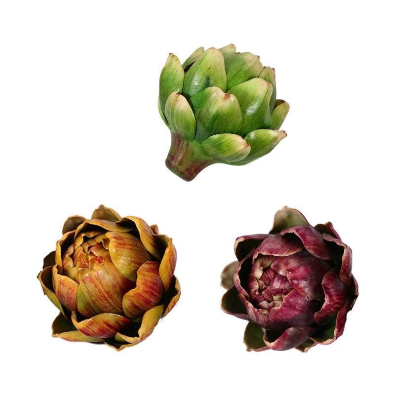 Artificial Vegetable Artichoke Ornament Plastic Simulation Plant Decor for Home Restaurant Dining Table Decor