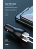 Dual USB Car Charger for Huawei - 66W Fast Charge, 100W Digital Display, Cigarette Lighter Adapter