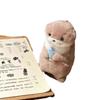 Cute Otters Holding Fish Plush Doll Keyrings Lightweight Hanging Pendant Props For School Bag Key Wallet Doll Toy Gifts 11cm