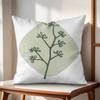 Simple Plant Cushion Cover Natural Linen Organic Fabric DoubleSided Printing Couch Pillow Covers Home Decor