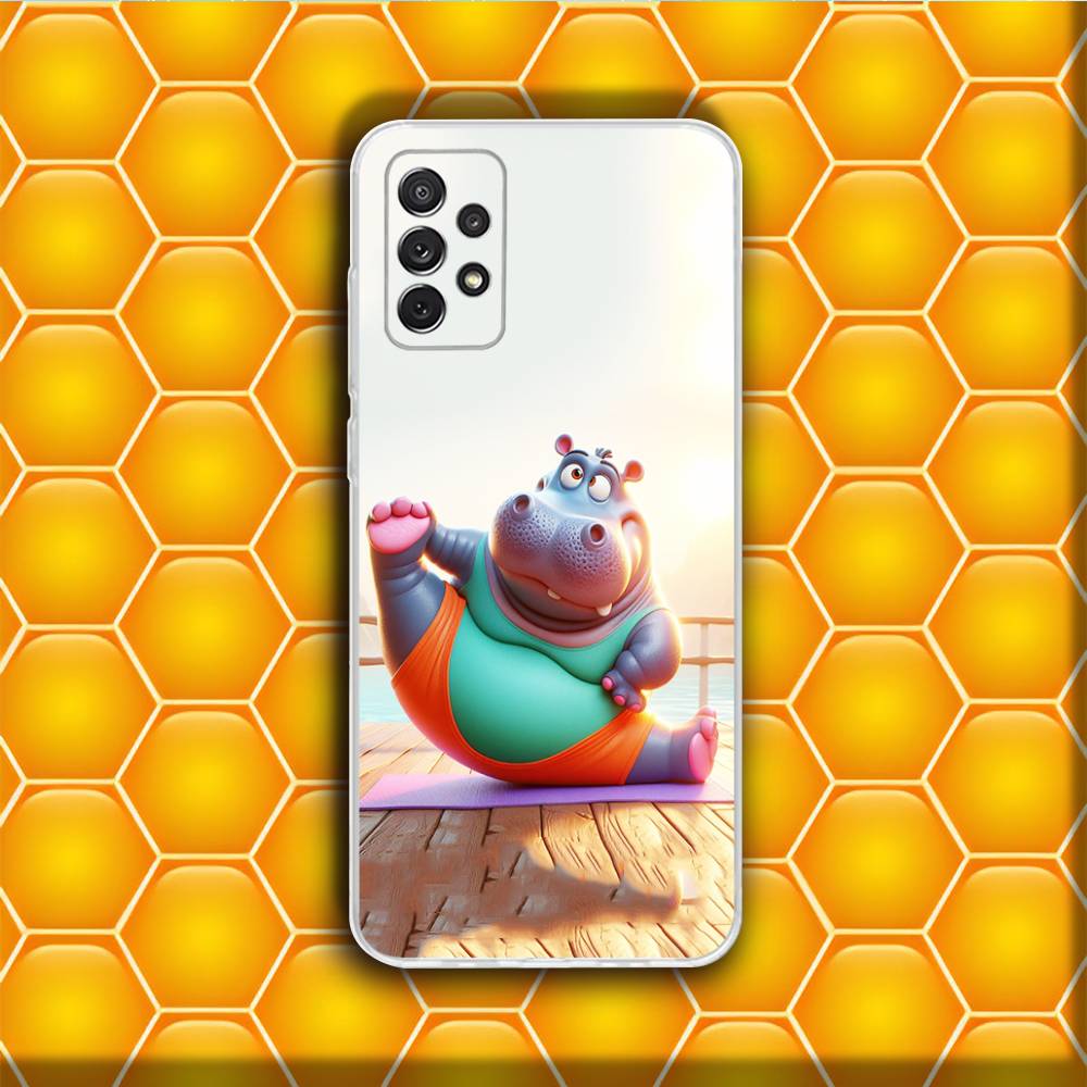 

Cute Hippo Hippopotamus Phone Case Silicone For Samsung S30,23,21,22,20 FE lite,S10,9,PIus Note20ultra Soft Transparent SamsungS21