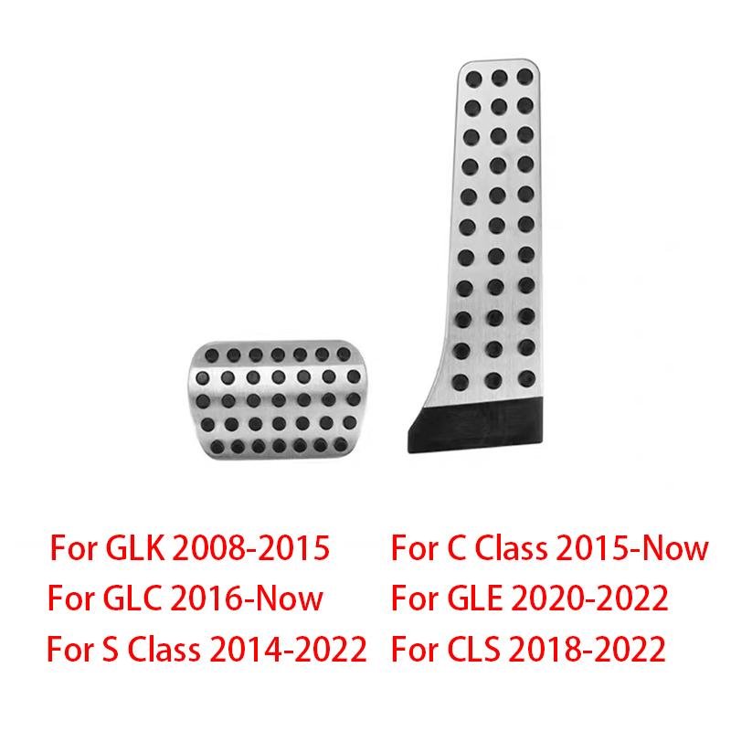 Stainless Steel Brake Pedal Pad Cover For Benz C E S GLK SLK CLS ML GLE Sport A1702900182 A2034300084 Car Accessories