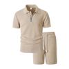 Men's Summer American Style Small Checkered Casual Set, Loose and Breathable Short Sleeve Top and Shorts Two-Piece Outfit
