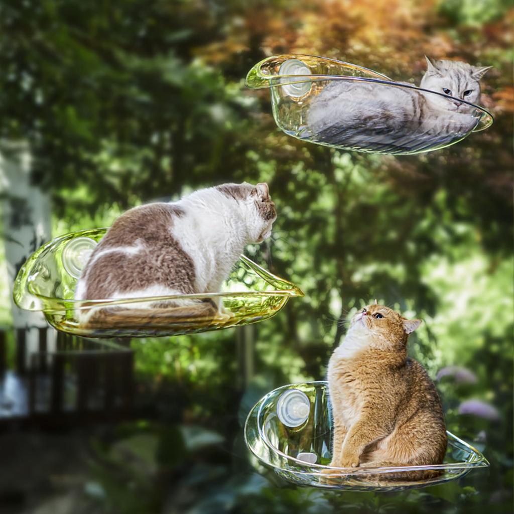 Suspended Cat Hammock Window Glass Summer Suction Cup Hanging Sun-Drying Artifact Cat Hammock Chamfer Cat Nest