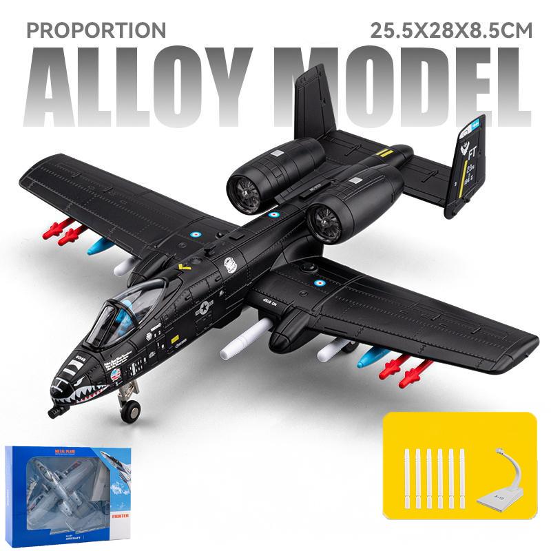 1/62 A-10 Thunderbolt II Warthog Samolot Metalowy Odlewany Ciśnieniowo Model Samolotu Kolekcjonerski Ozdoby dla Miłośników z Dźwiękiem i Światłem Chłopcy
