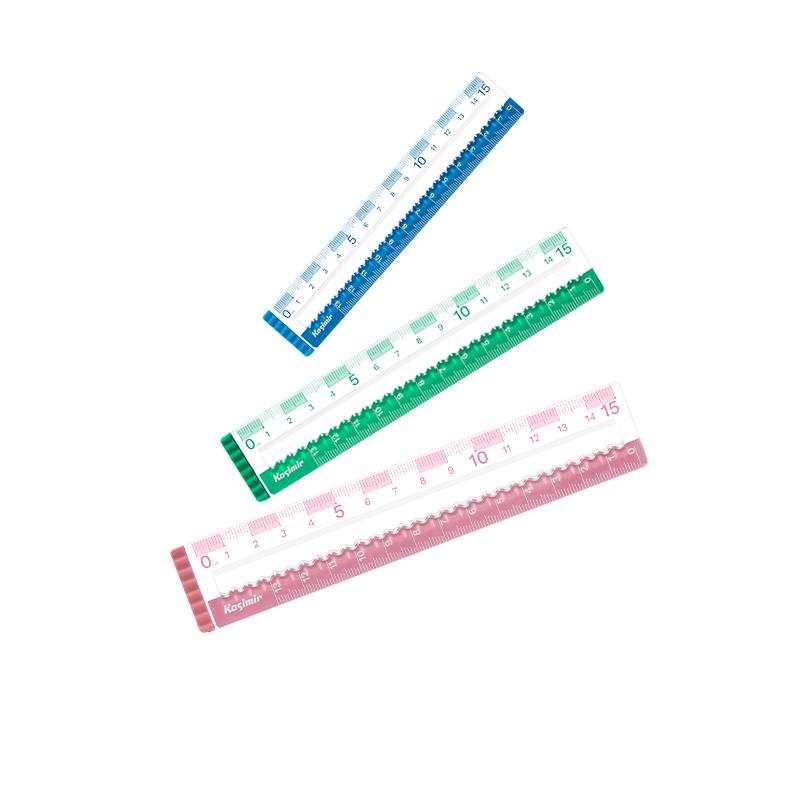 Casimir 15cm Break-Resistant Transparent Ruler Set