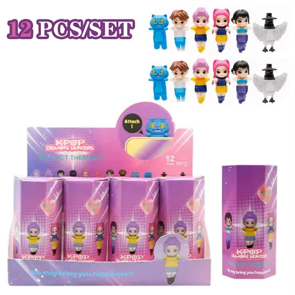 Korean K Pop Demon Hunters Blind Box Huntrix Anime Figure Kawaii Phone Ornament Mystery Surprise Bag Collectible Gift for Fans