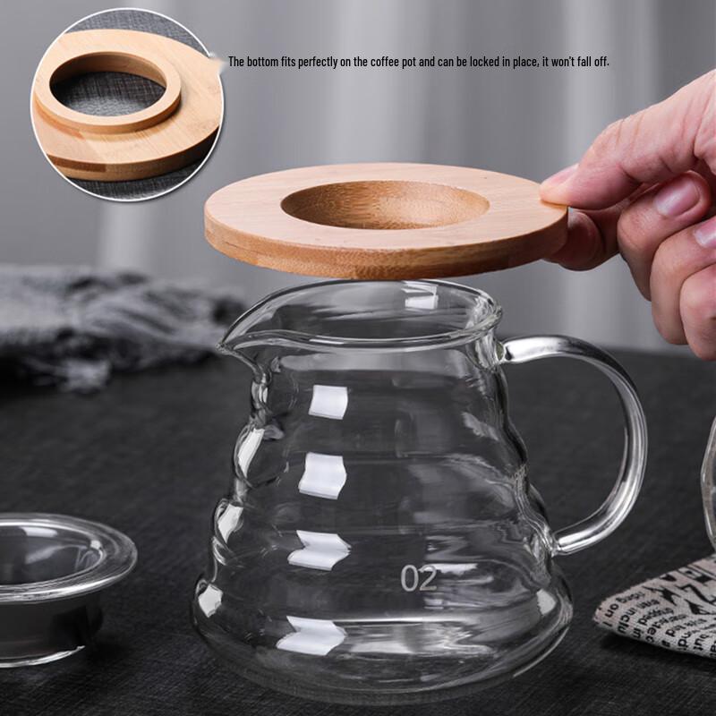 High Borosilicate Glass Pour Over Coffee Pot