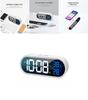 Modern Minimalist Led Digital Alarm Clock With Lighted Mirror For Home Office Desk Decor