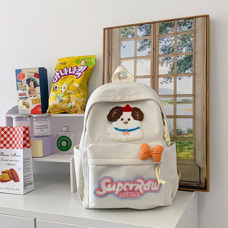 New student large-capacity schoolbag female cartoon backpack student express new cute puppy fresh backpack female