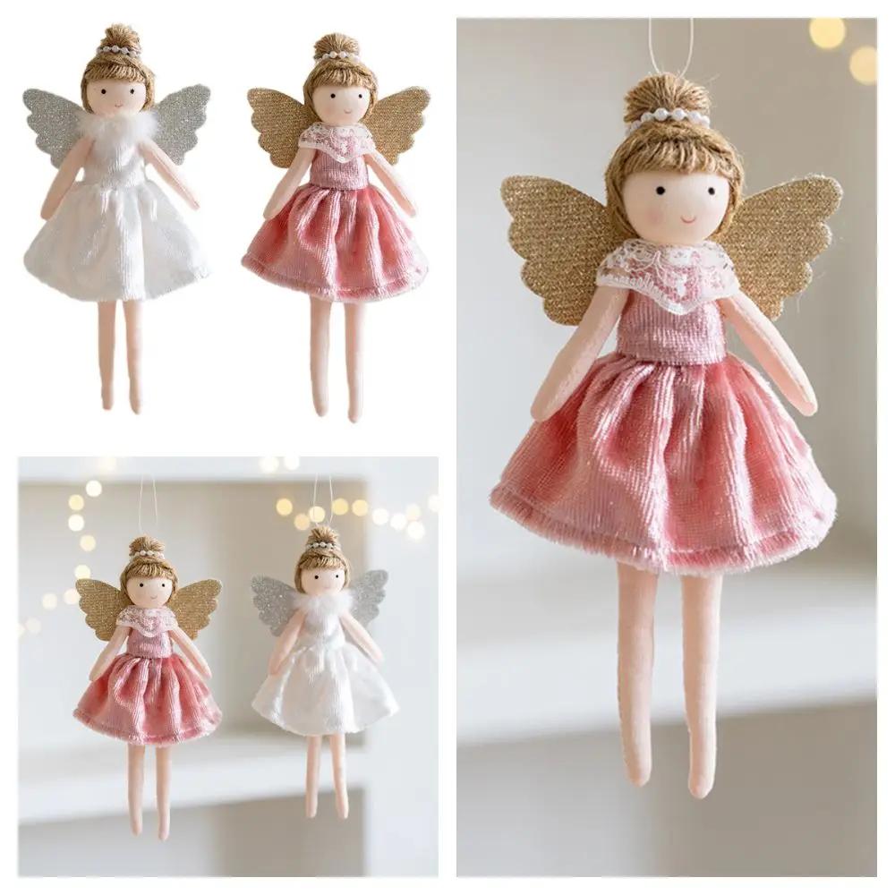 Plush Wings Angel Girl Pendant Soft Christmas Tree Hanging Decoration  Home Xmas Decor