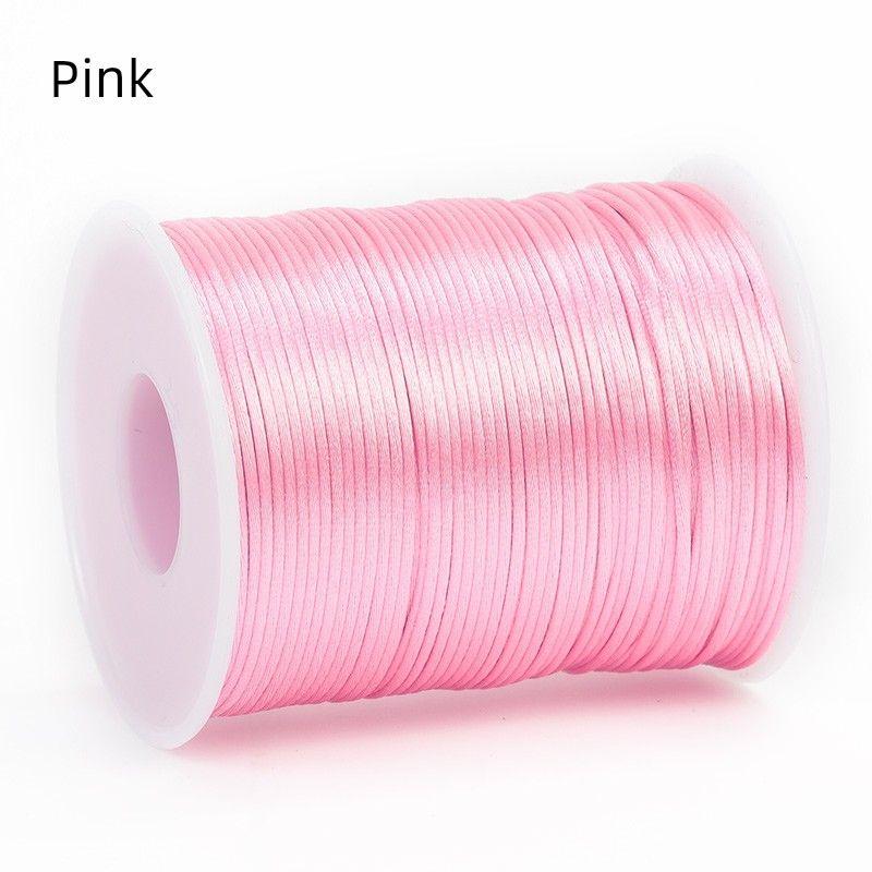 

Handmade Braided Rope Red Rope No. 7 Chinese Knot Cord DIY Material Bracelet Carrying Strap Lanyard Pendant Red Self-Woven Bracelet Pink