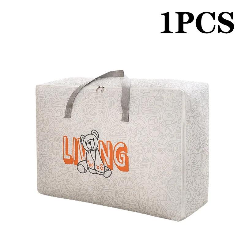 1-5Pcs Clothes Quilt Storage Bag Waterproof Moistureproof Large Capacity Luggage Bag Packing Bag Thickened Non-woven Storage Bag