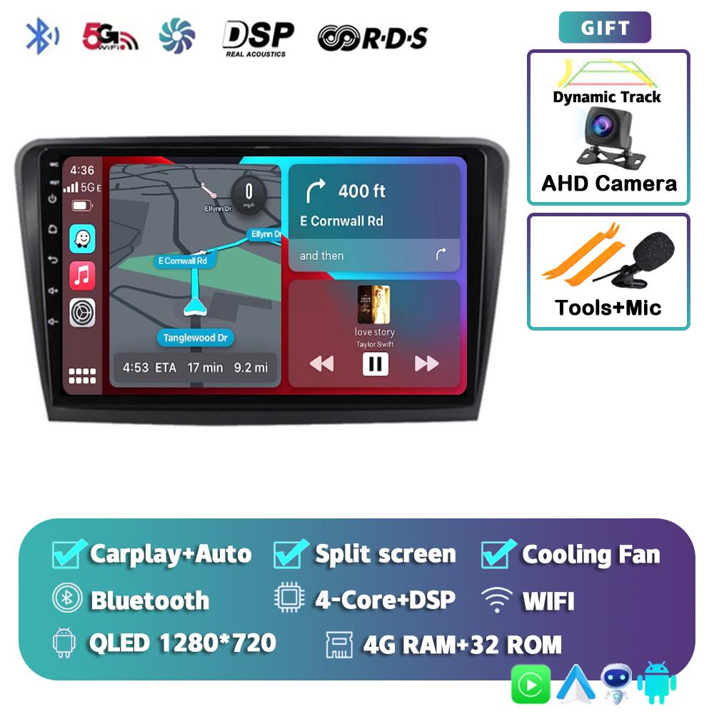 Android 14 Carplay Auto WIFI+4G Car Radio For Skoda Superb 2 B6 2008-2015 Multimedia GPS Video Player Stereo DSP Head Unit Audio