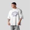 2026 Estate Uomo Palestra Maglietta Grafica Bilanciere Muscolo Oversize Cotone Pesante Streetwear Per Bodybuilding Powerlifting