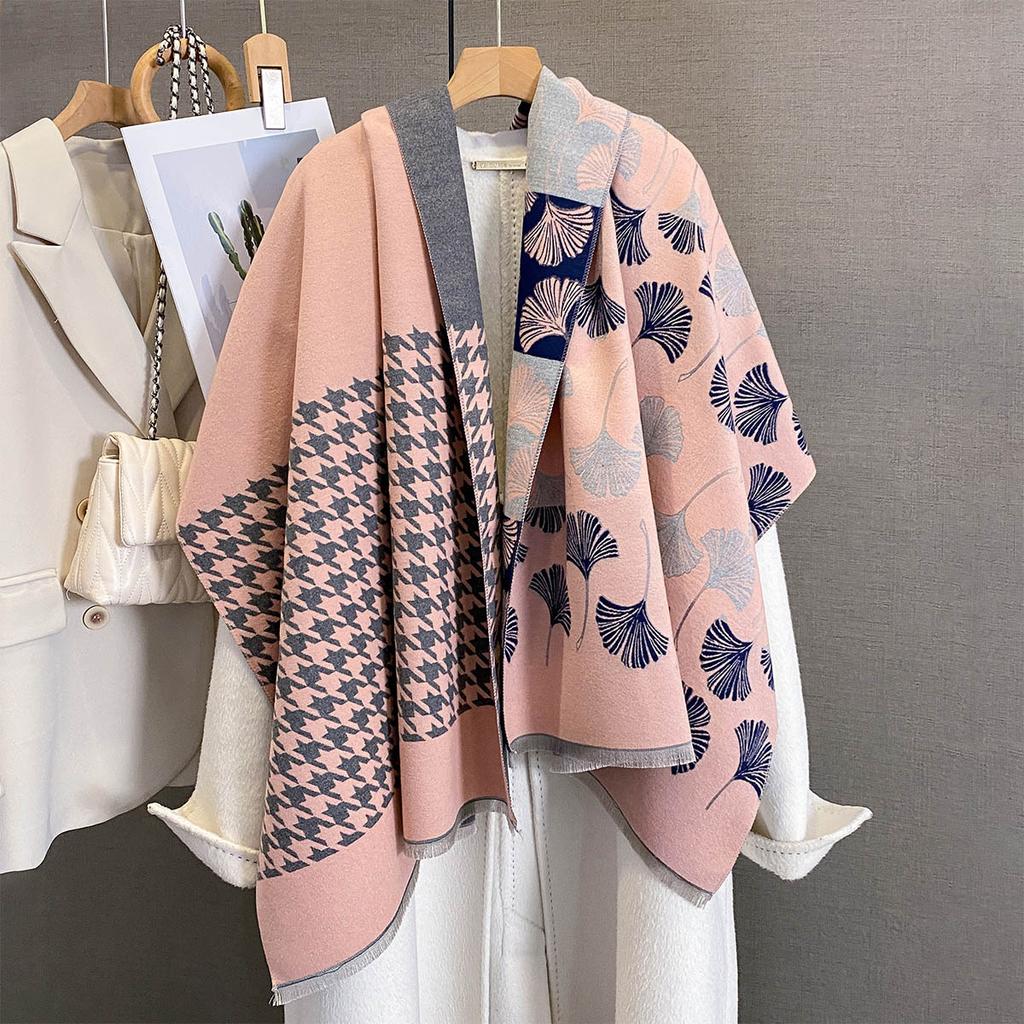 Winter Luxury Warm Scarf For Women Autumn Faux Cashmere Pashmina Shawl Wrap Elegant Warm Shawl Design Female Foulard ScarfBrand