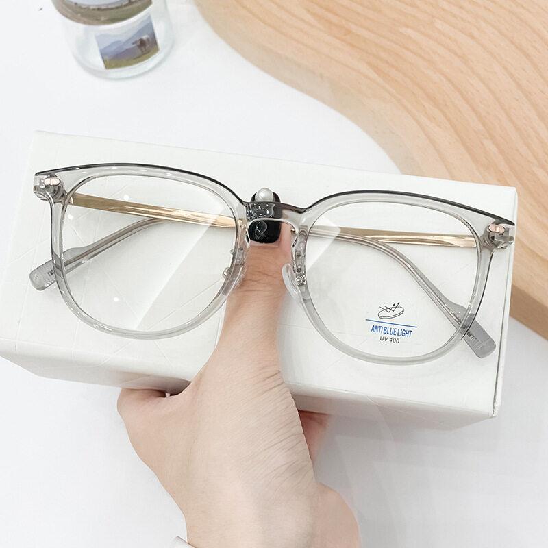 Transparente Brille Damen Myopiebrille Titanlegierung Herren Blaulichtfilter Computerbrille -0,5 -0,75 -1,0 -1,25 -1,5 -6,0