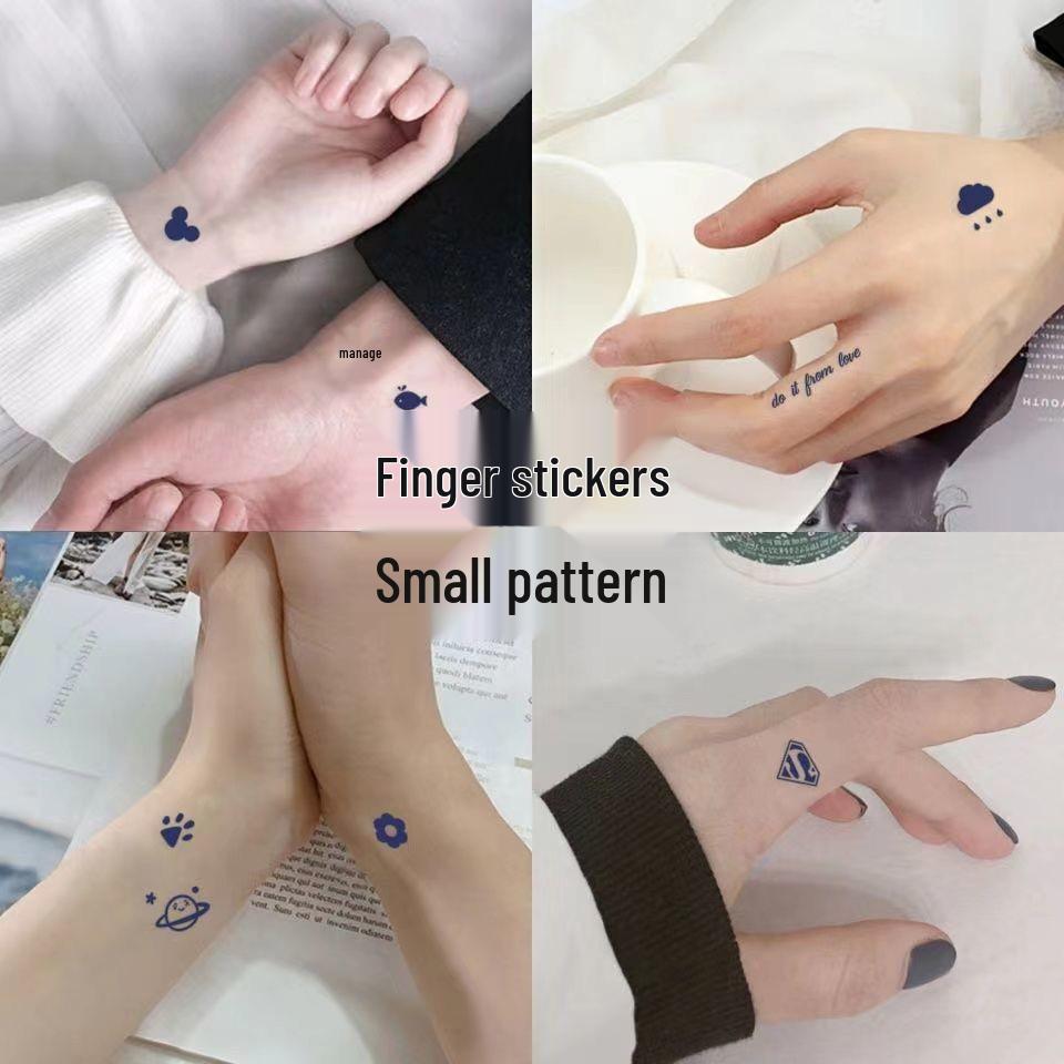 Herbal Juice Finger Tattoos: Cute, Semi-Permanent, Waterproof Designs for Women