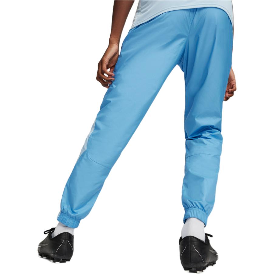 Puma Manchester City Mcfc Prematch Woven Pant Color Block Casual Elastic Waist Woven Knitted Sports Pants Men Pants Blue Silver-Gray 774373-02