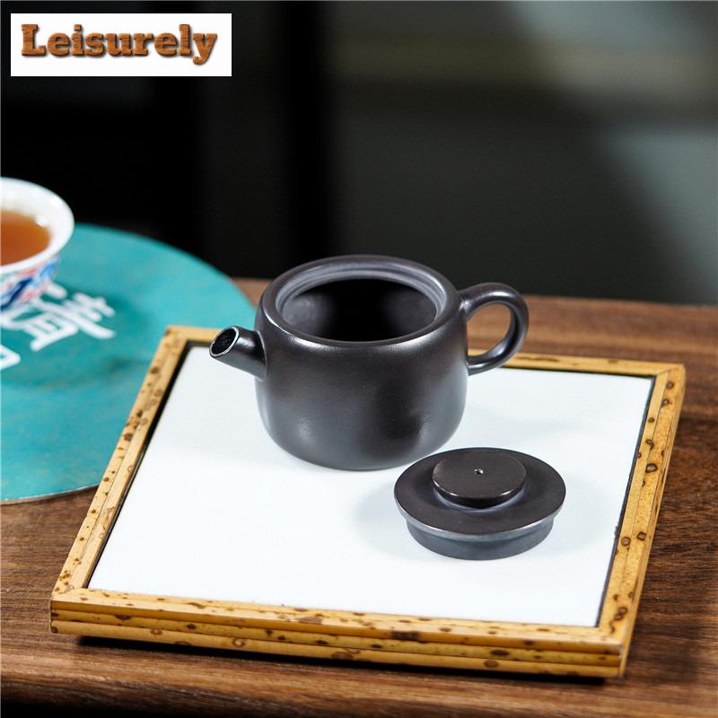 175ml Vintage Yixing Purple Clay Teapots Handmade Pot Raw Ore Stone Yellow Mud Kettle With Strainer Chinese Zisha Tea Set Craft