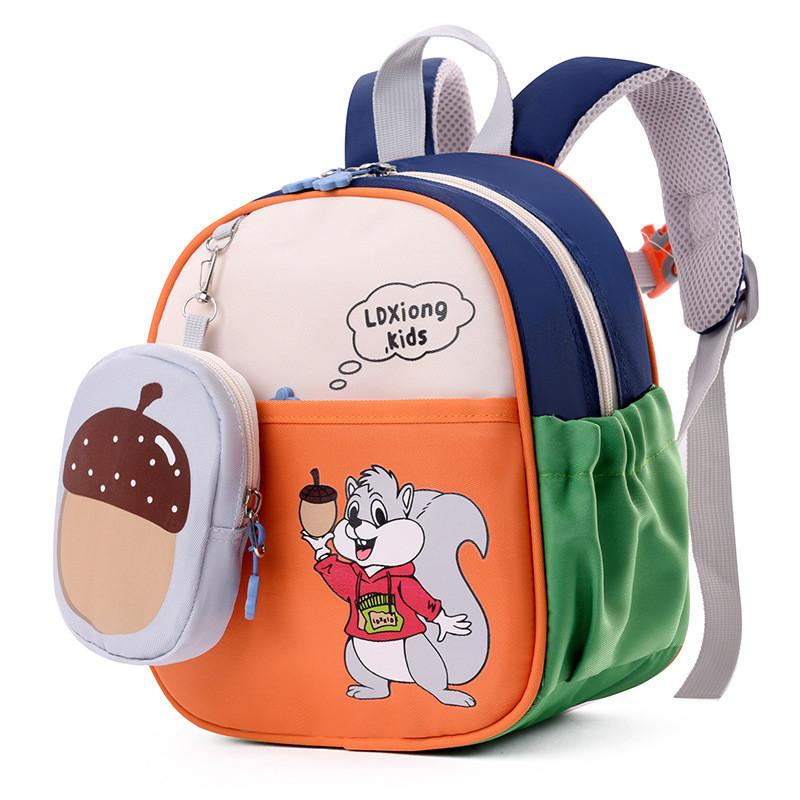 Trendy Kids Backpack With Air Cushion Straps Charming Patchwork Backpack For School Outings