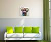 Fokenzary Handwritten Painting Wall Hanging Oil Painting Happy Glasses Frog Abstract Painting Modern Pop Art Perfect for Living Room and Bedroom