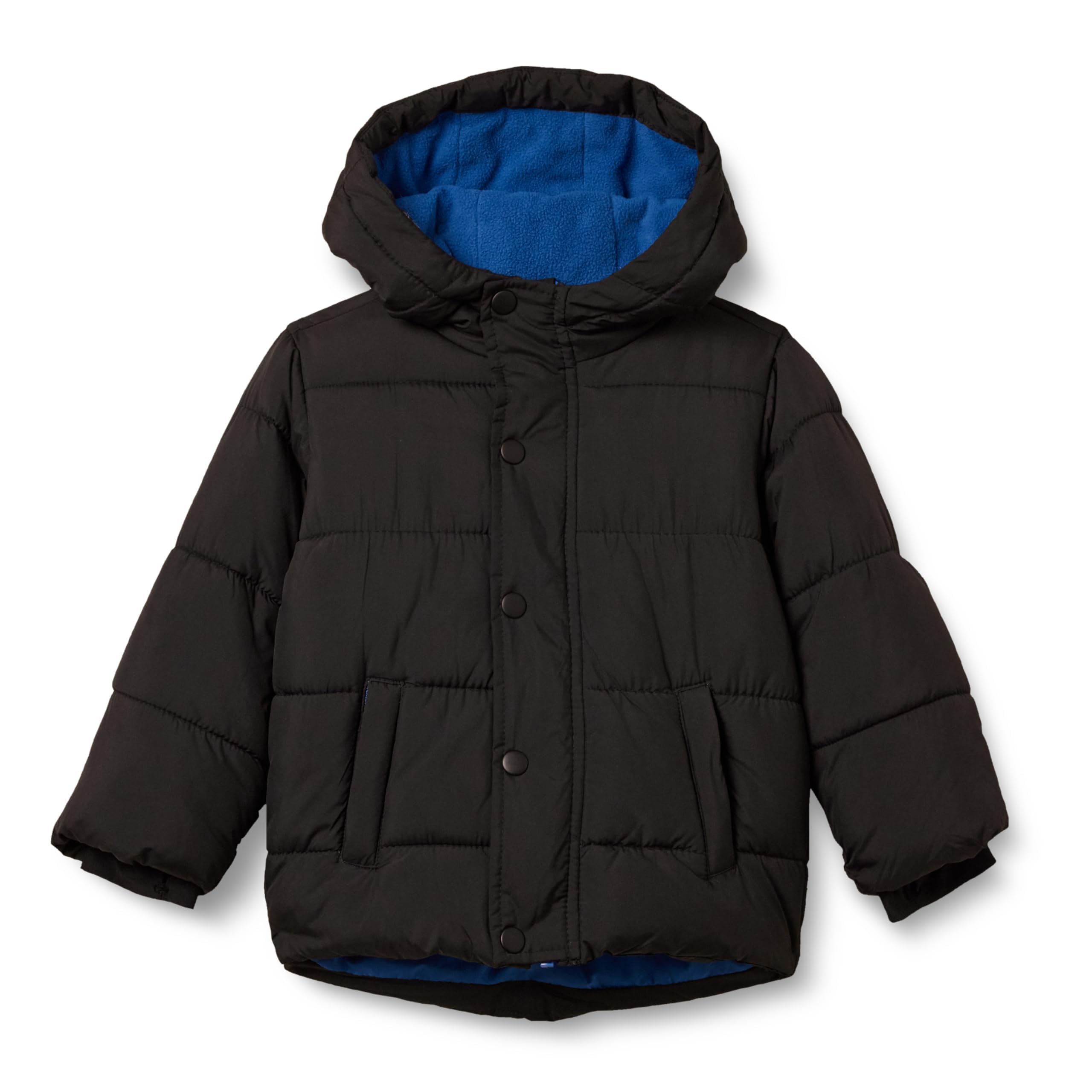 

Amazon Essentials Thick Hooded Puffer Jacket for Toddler Boys, Black, Size 105