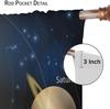 Outer Space Curtains for Kids Bedroom,Solar System Window Treatments Galaxy Knowledge Universe Planets Educational Window Drapes