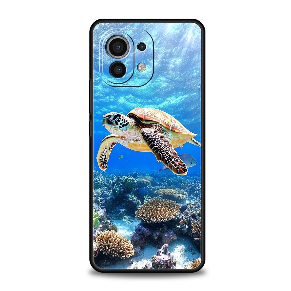 

Крутой чехол для телефона с морской черепахой для Xiaomi Mi 15 14 14T 13T 12T Pro 12 13 11 Lite 5G 11T Poco X6 X7 X5 Pro Мягкий чехол из ТПУ Xiaomi 13T(Pro)