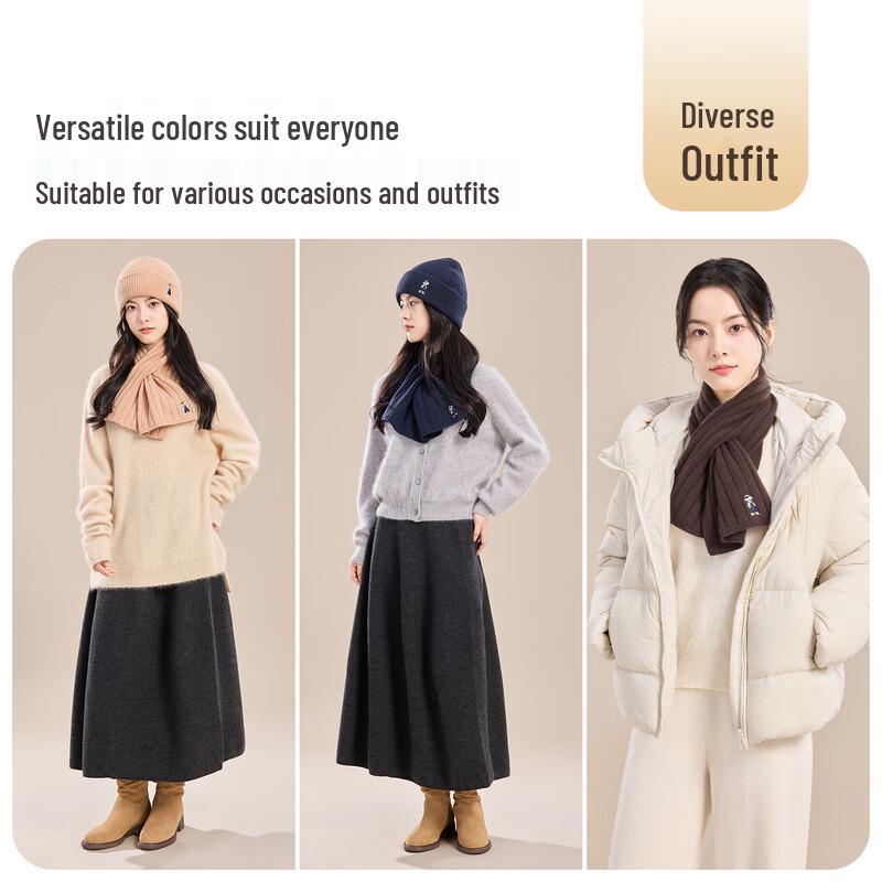 JIUMU Women's Pure Wool Winter Scarf