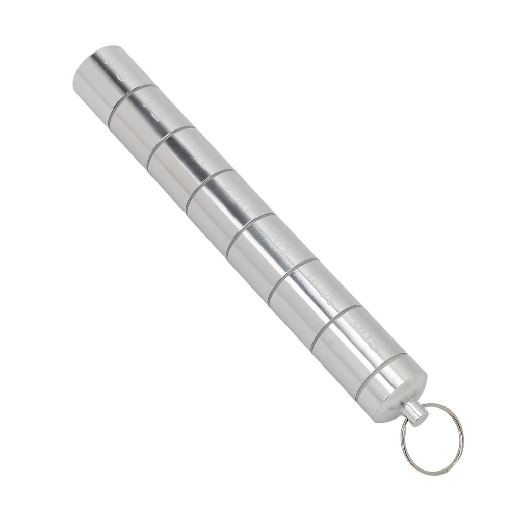 7 Days Weekly Medicine Box Aluminum Alloy Waterproof Keychain Pill Holder Case for Supplements
