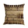 Square Musical Note Printed Cushion Pillow Covers Home Decor Outdoor Pillowcase Decorative Pillow Sofa Cushion Cover